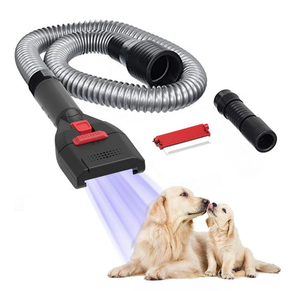 Defurry Pet Vacuum Grooming Brush and Shedding Kit for Dog/Cat Loose Hair Professional Accessories Remover for Pets Undercoat Fur